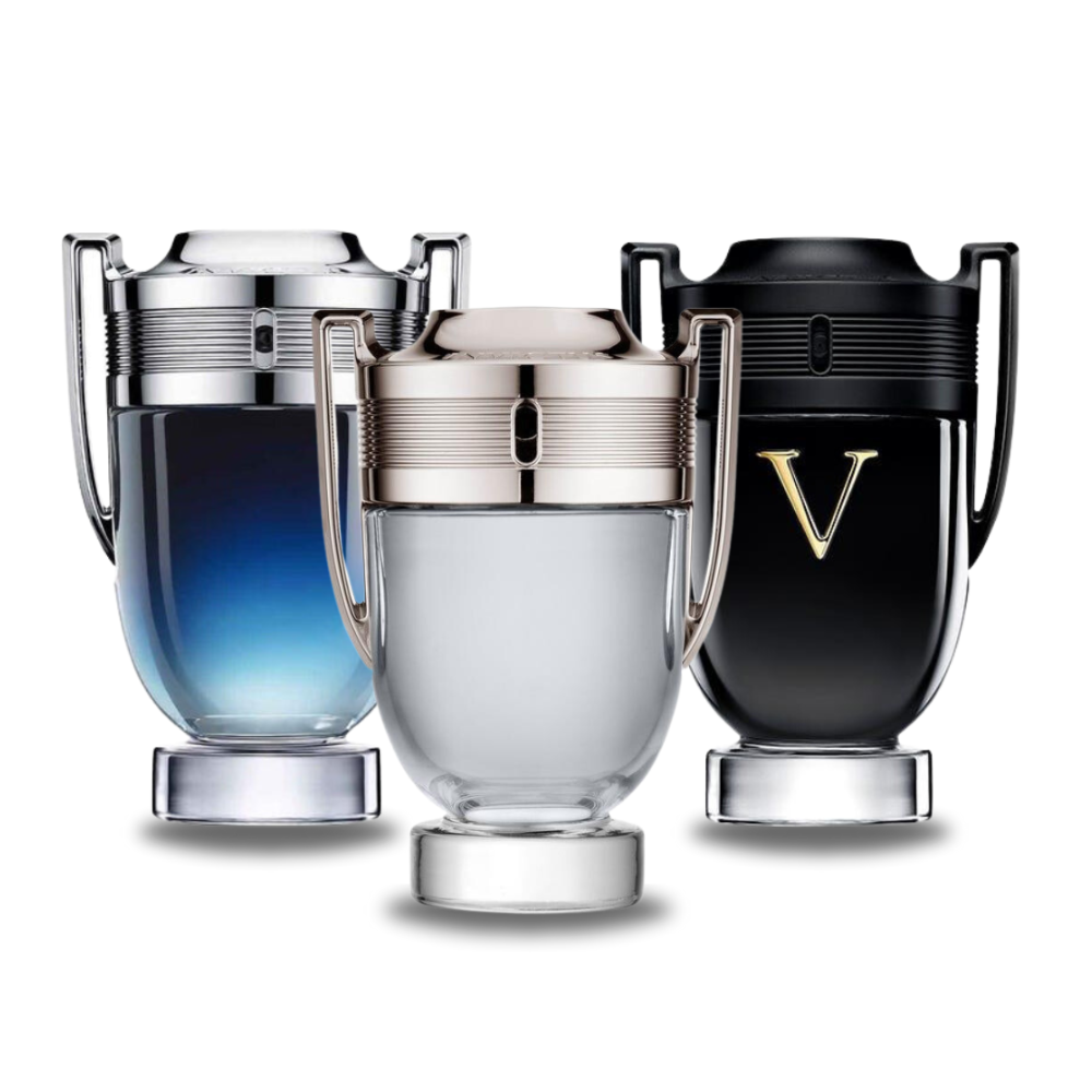 3 parfymer Paco Rabanne INVICTUS LEGEND, Paco Rabanne INVICTUS och Paco Rabanne INVICTUS VICTORY 100ml (Eau de Parfum)