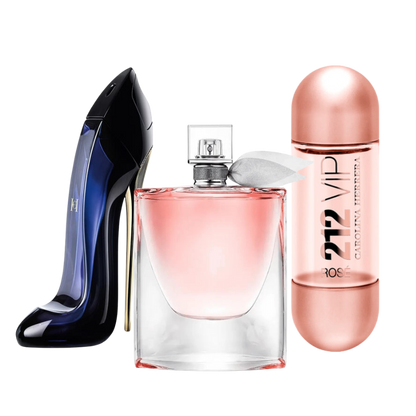 3 Parfums Carolina Herrera GOOD GIRL, Lancôme LA VIE EST BELLE und Carolina Herrera 212 VIP ROSÉ (Eau de Parfum)